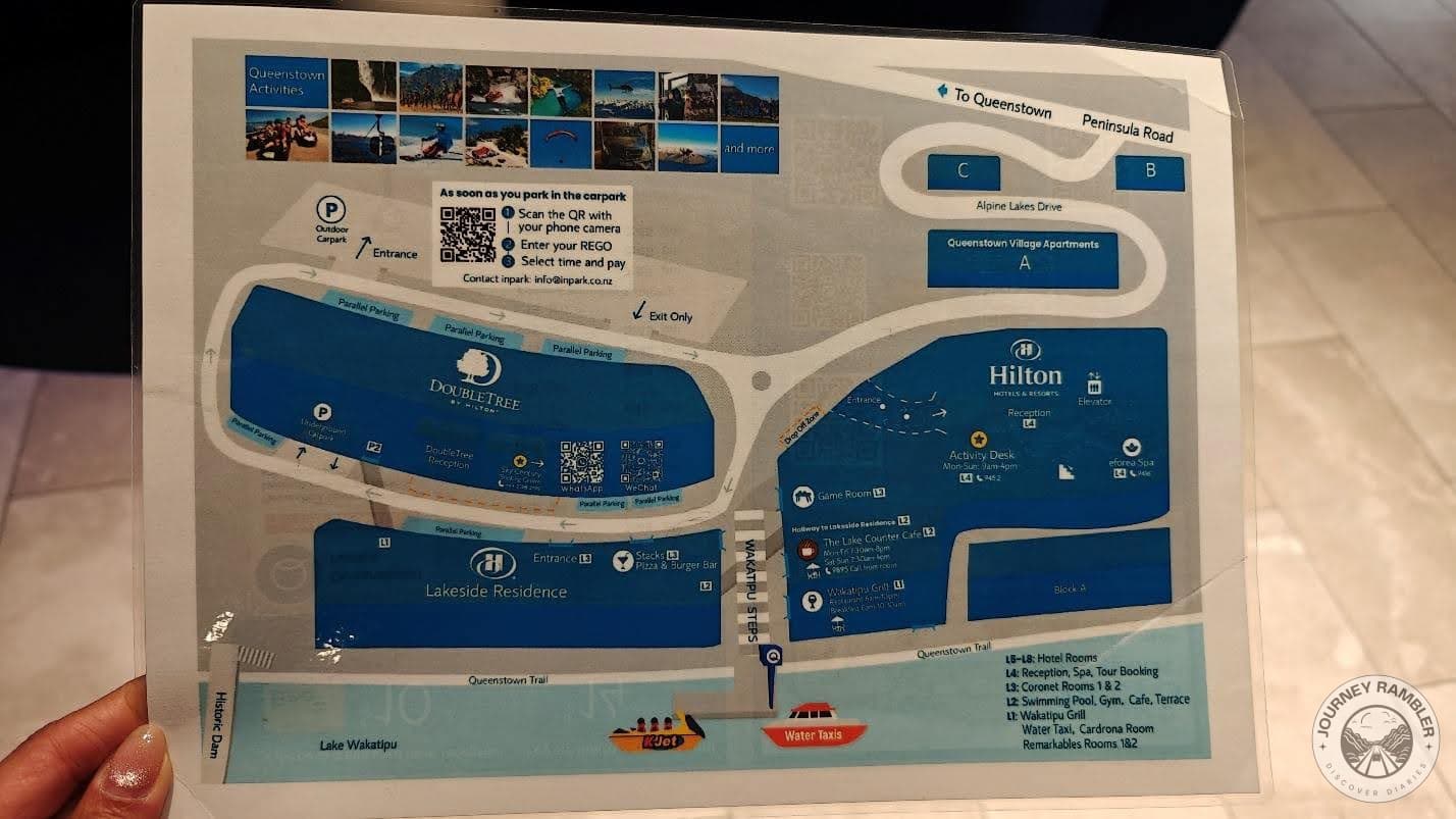 map of Double Tree with all the important rooms