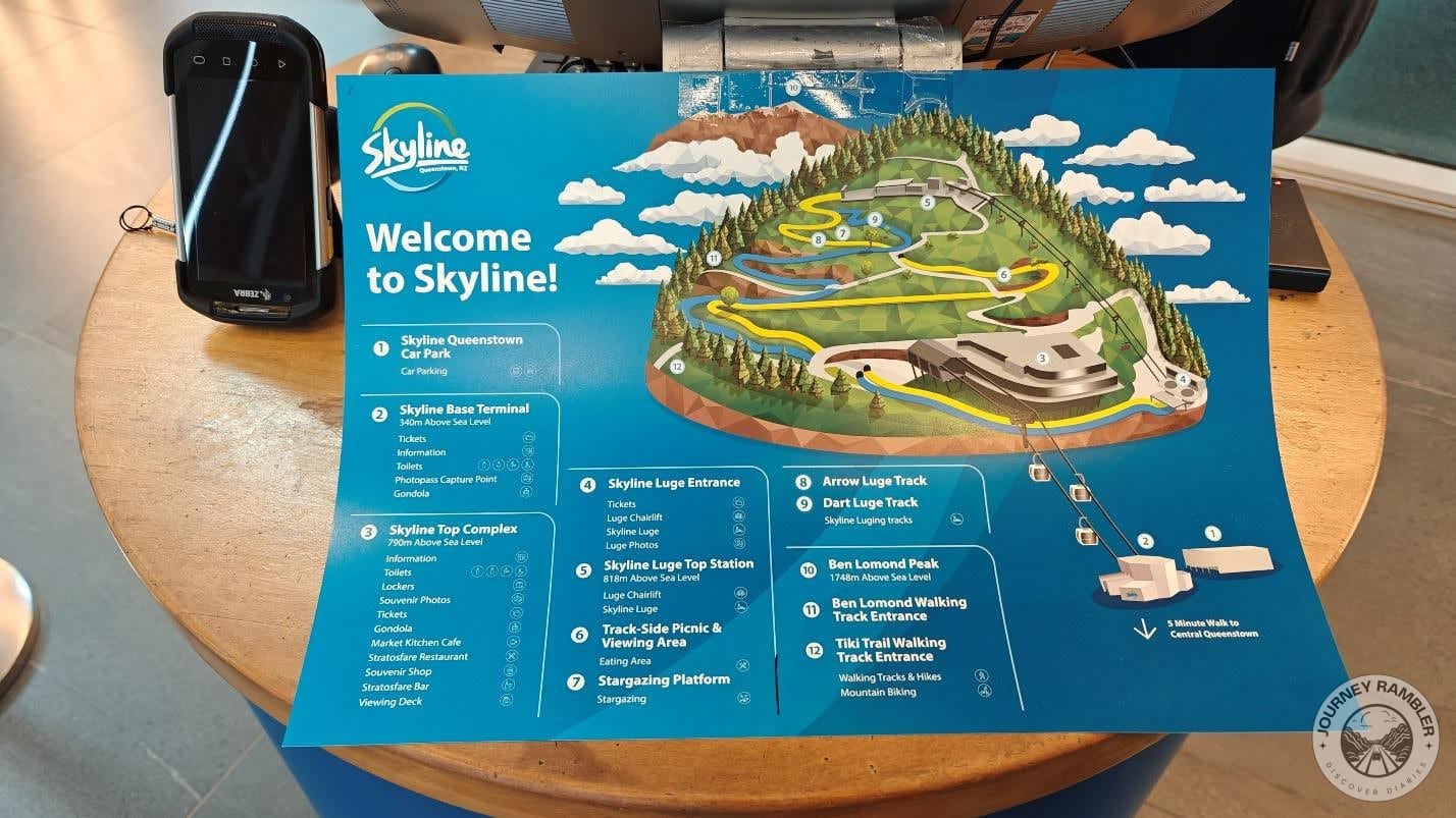 map of Skyline Queenstown