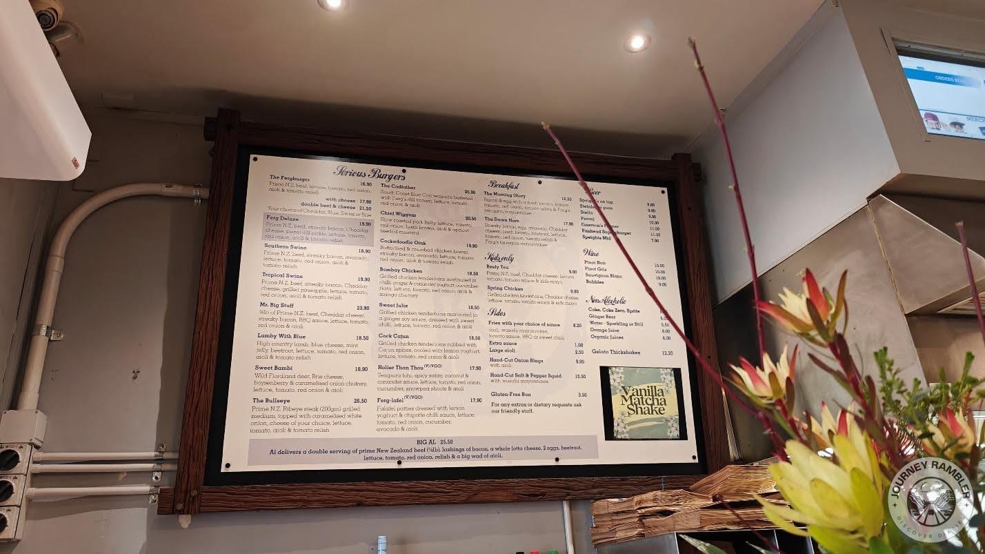 menu had been stuck on the wall