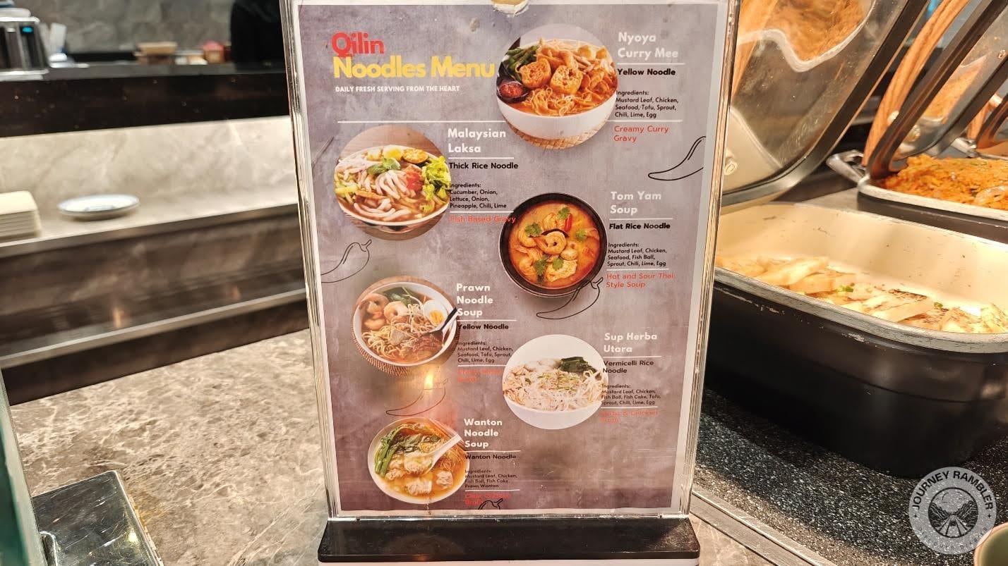 noodles menu