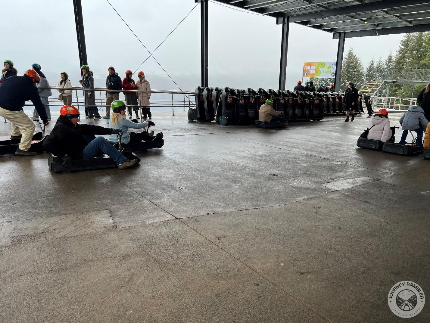 people were being taught how to steer