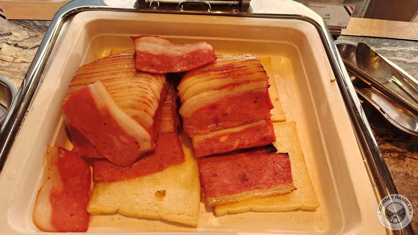 pieces of bacon were thick and fatty