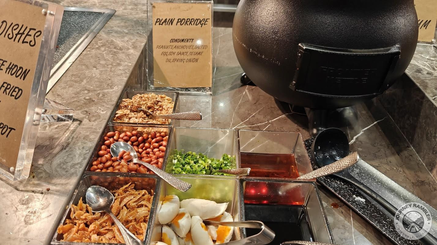 plain porridge and toppings