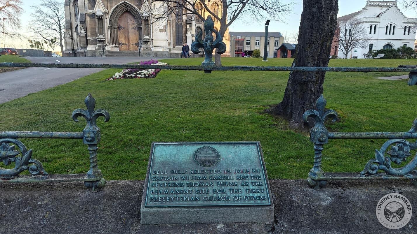 plaque outside commemorating the people who had set up the church