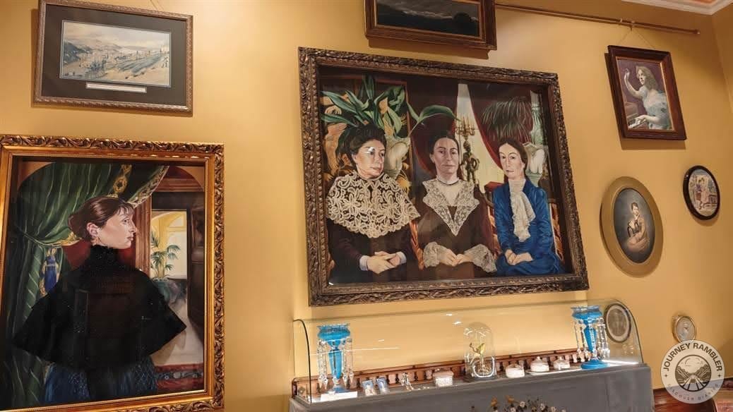 portraits of William Larnach’s three wives and daughters