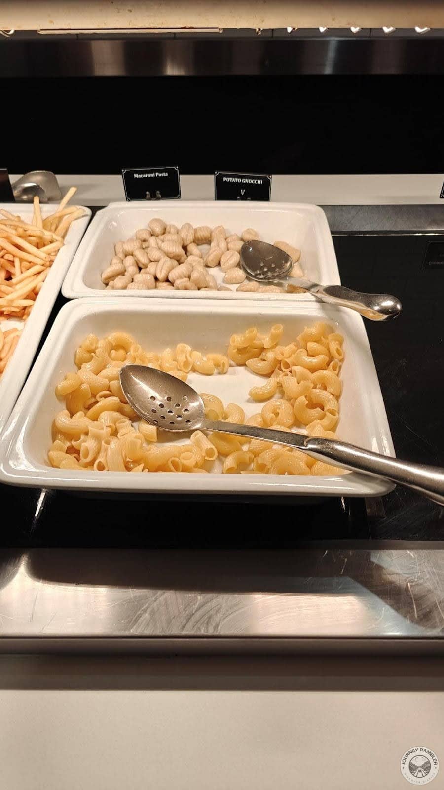 potato gnocchi and some freshly cooked macaroni