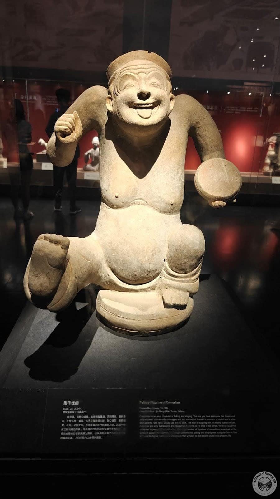 pottery figurine of comedian