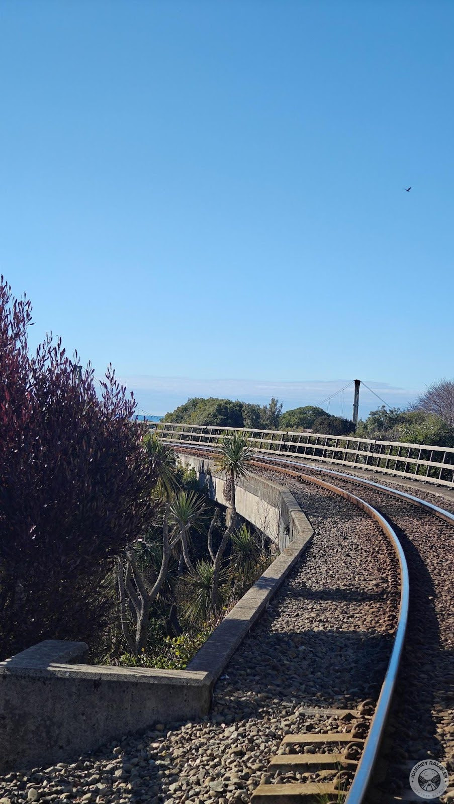 rail line just before the Oamaru Heritage Walking Tours building