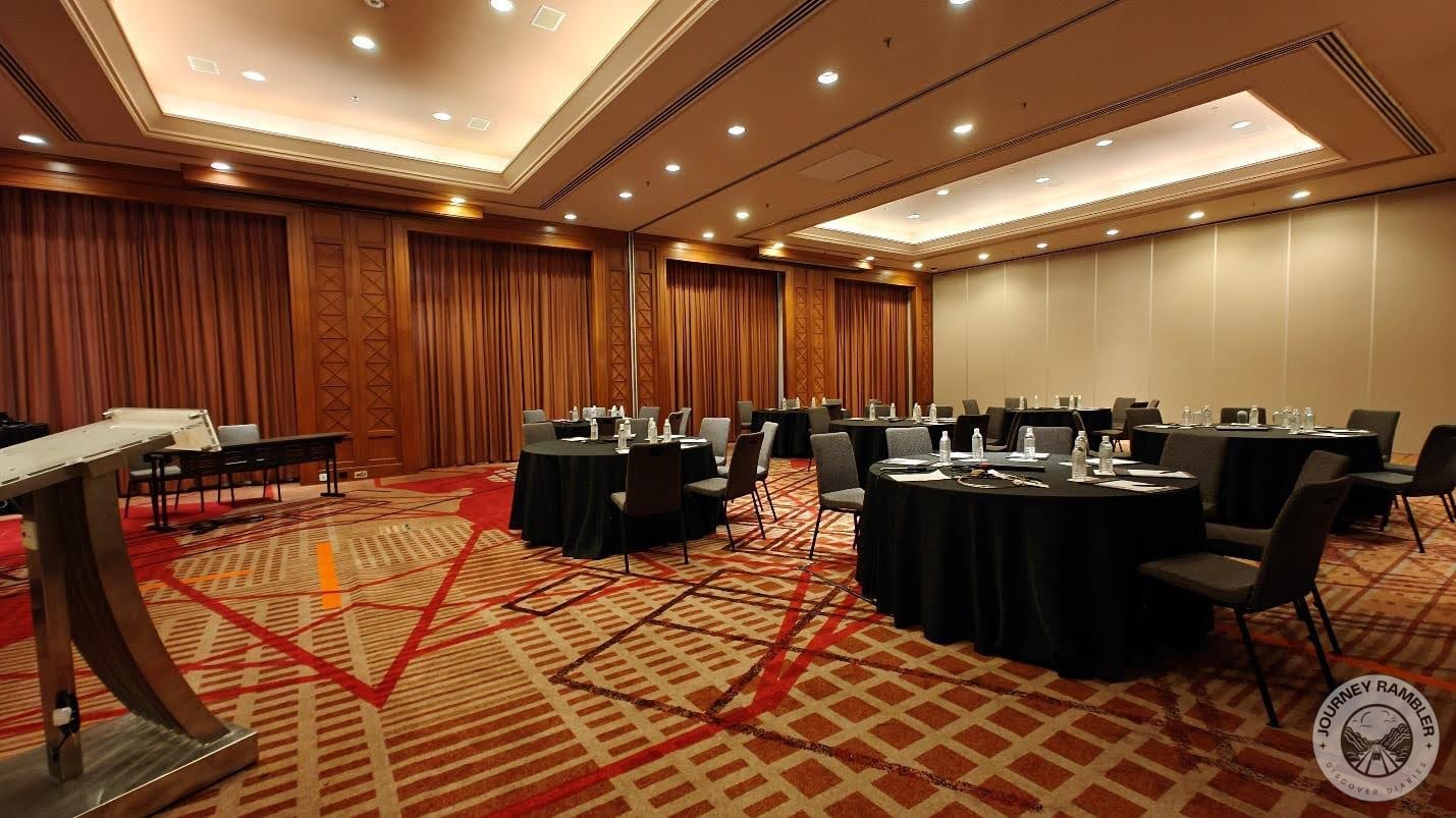 round tables and chairs scattered around the room