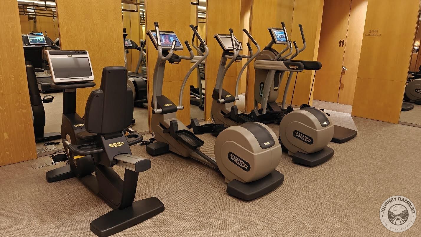 row of elliptical cross trainers