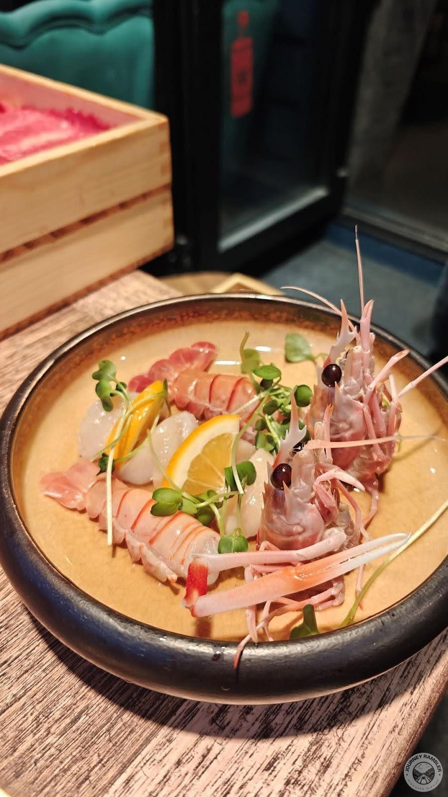 scampi sashimi