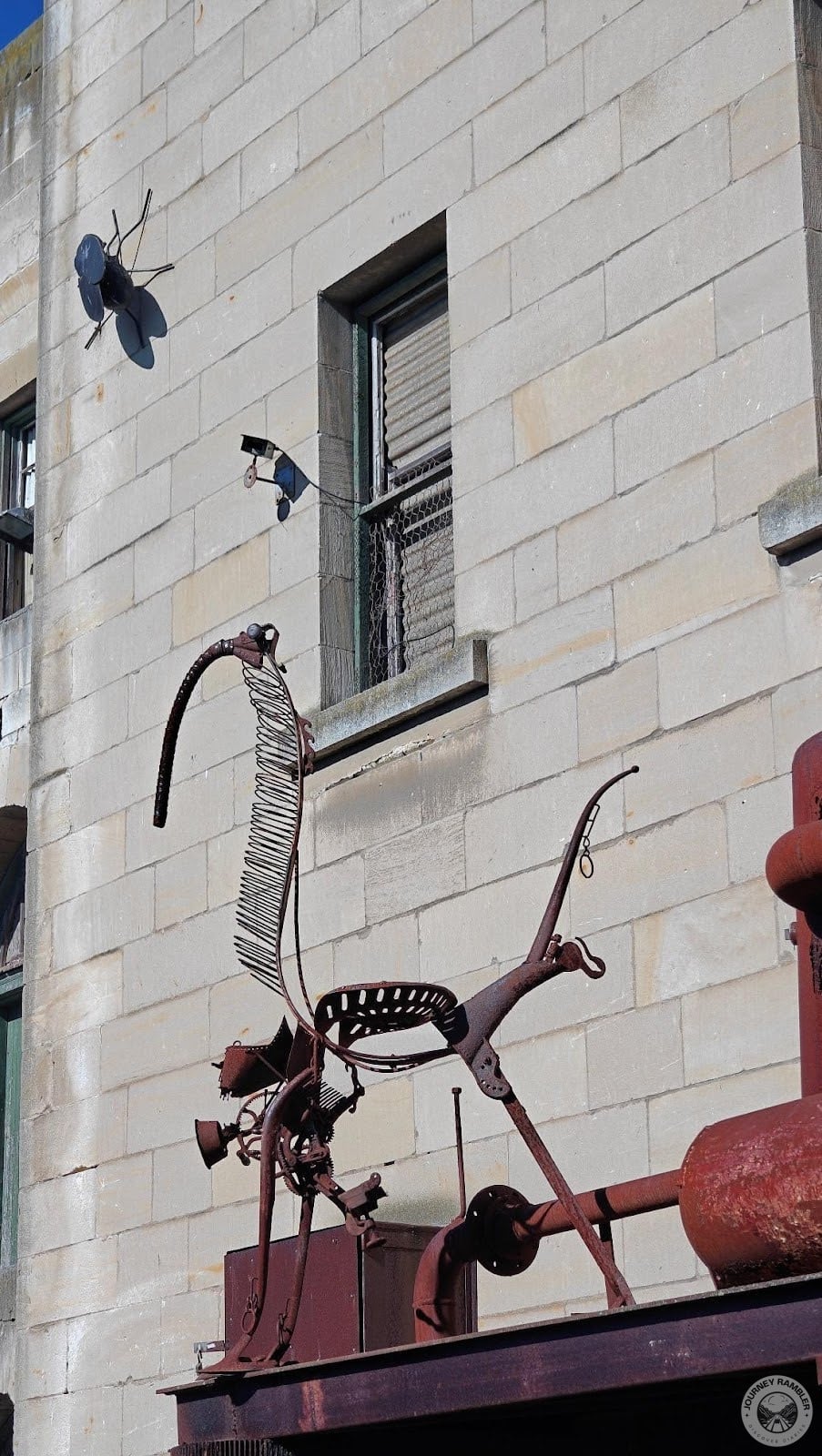 sculptures on the building wall