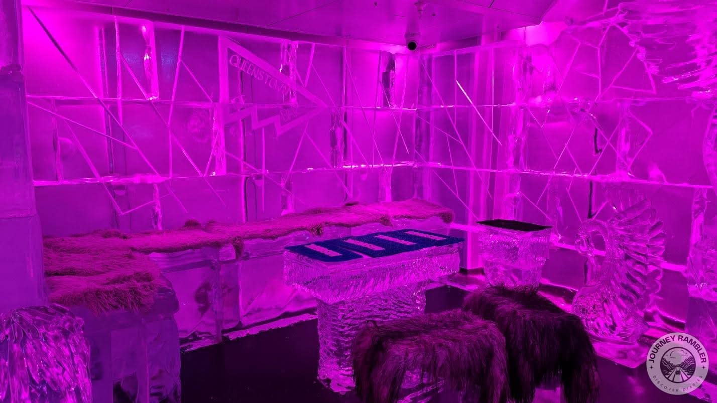 seats were made of ice and covered with fur