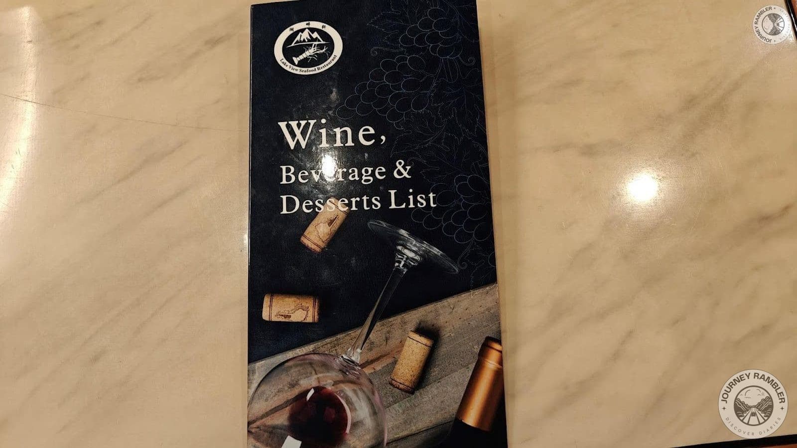 separate menu for drinks