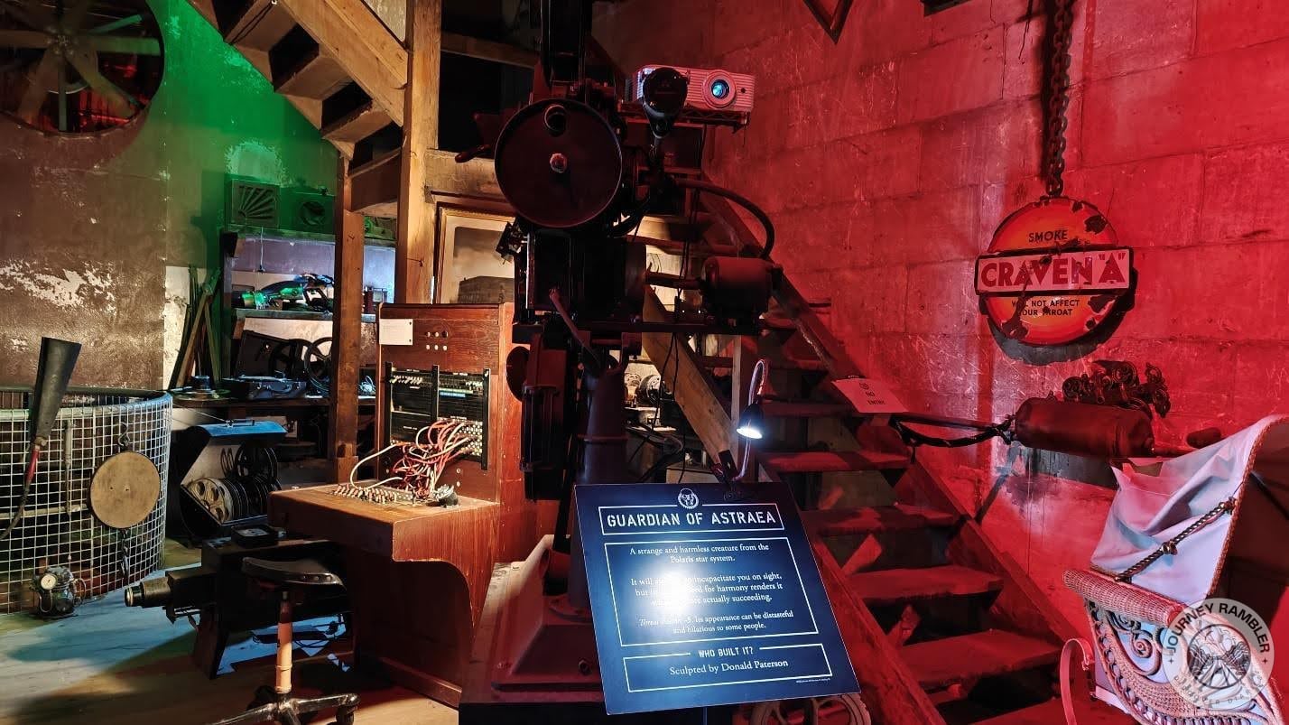 sign detailing the lore for the Guardian of Astraea