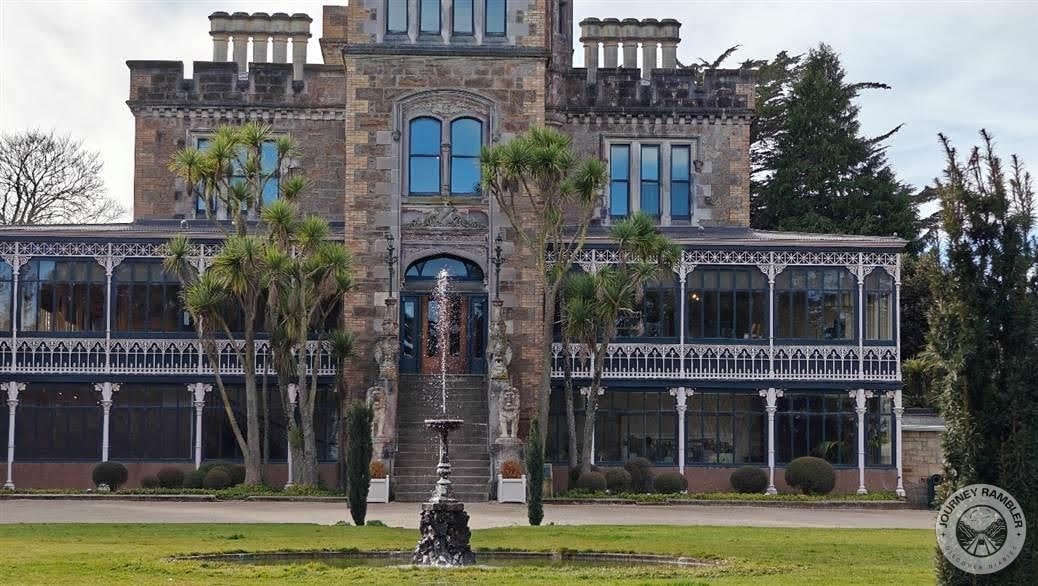 small pond with a fountain