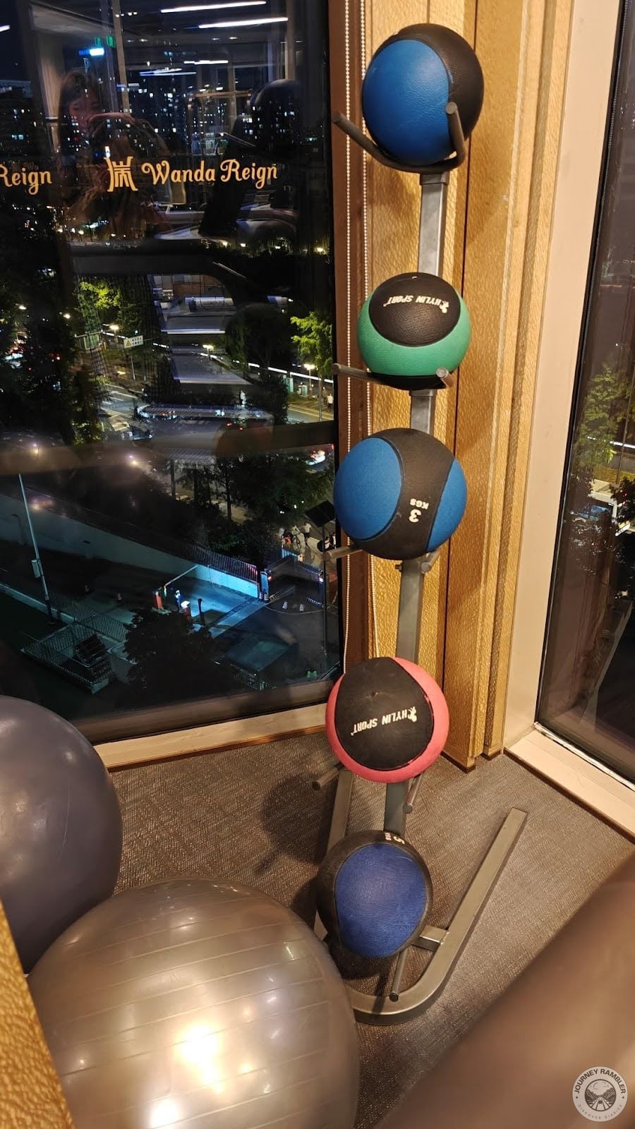 some exercise balls