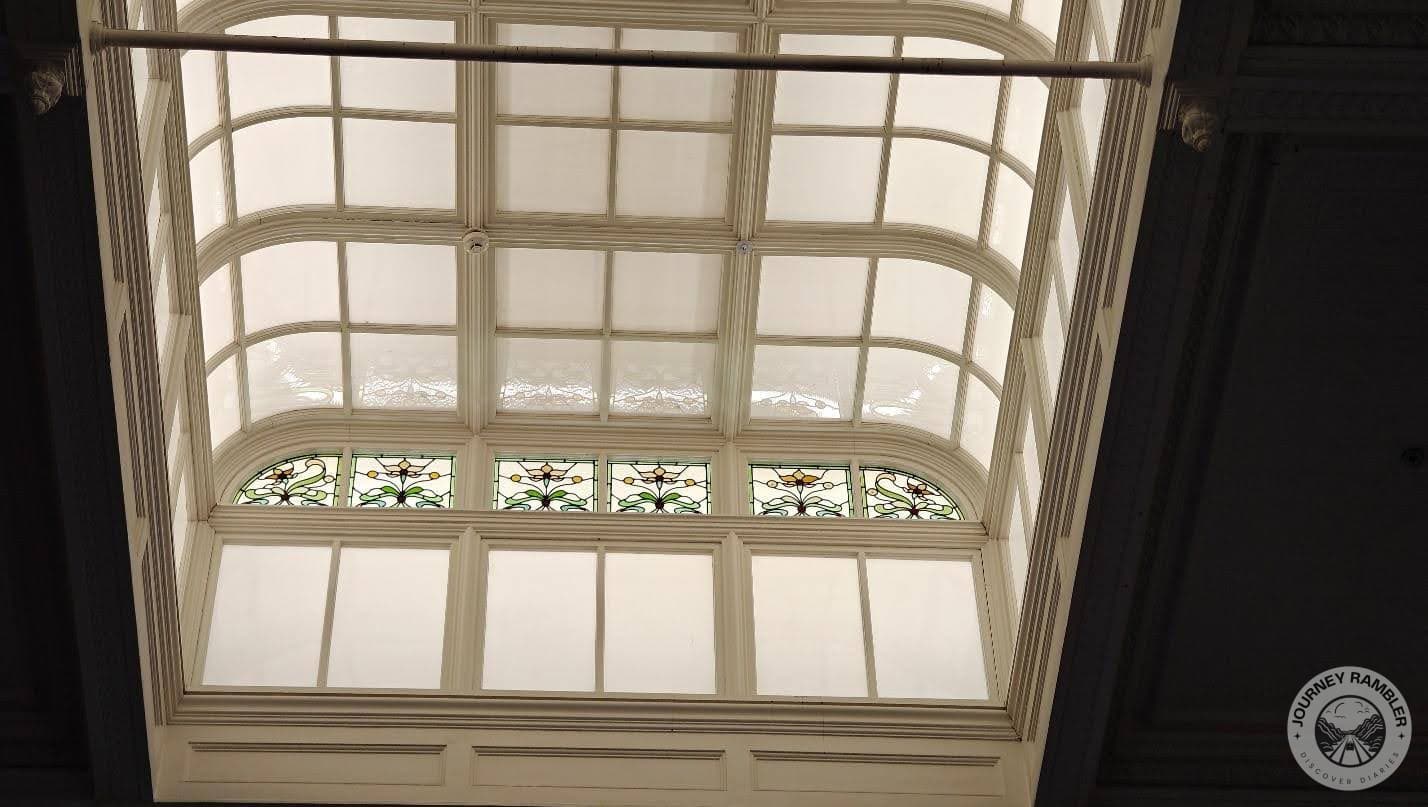 stained glass on the skylight