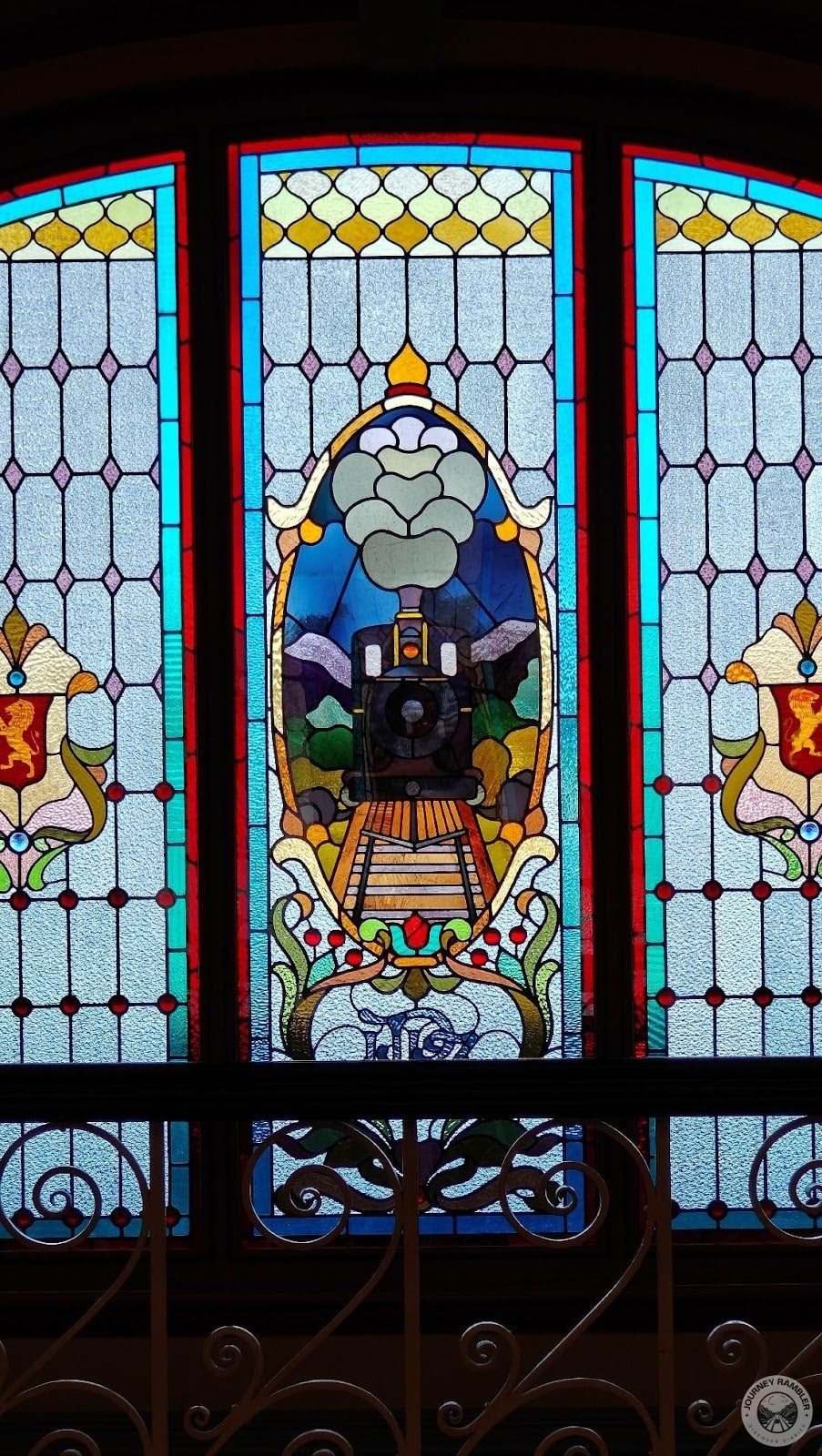 stained glass window up close