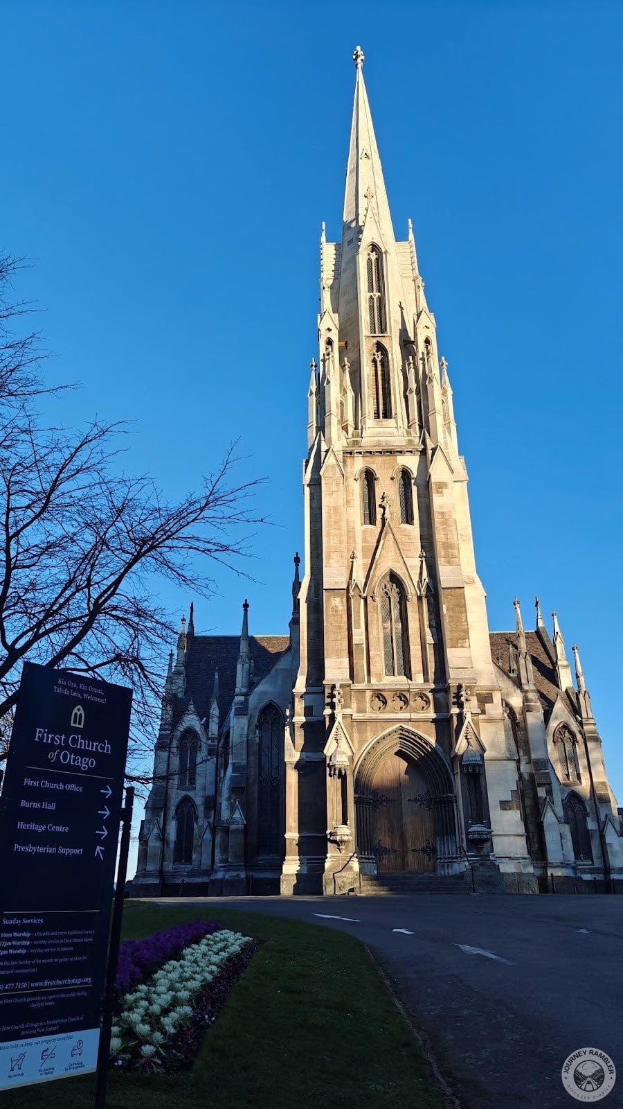 sun was shining on the tower