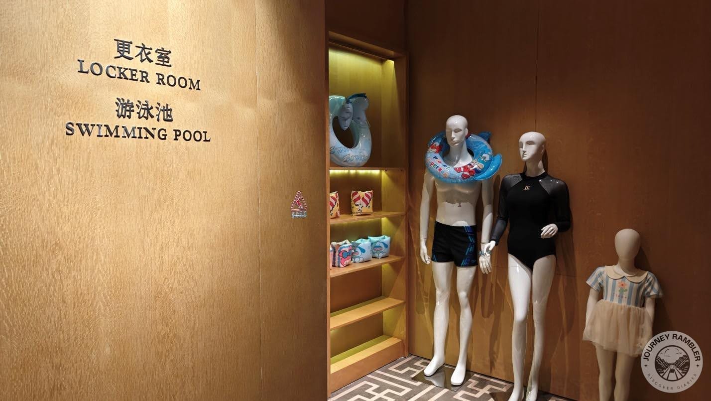 swimming pool and the locker rooms