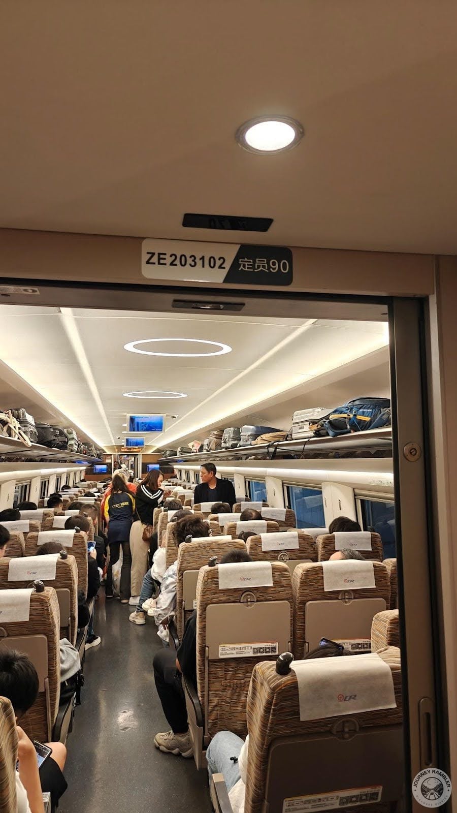 the aisles were soon filled with people trying to find their seats