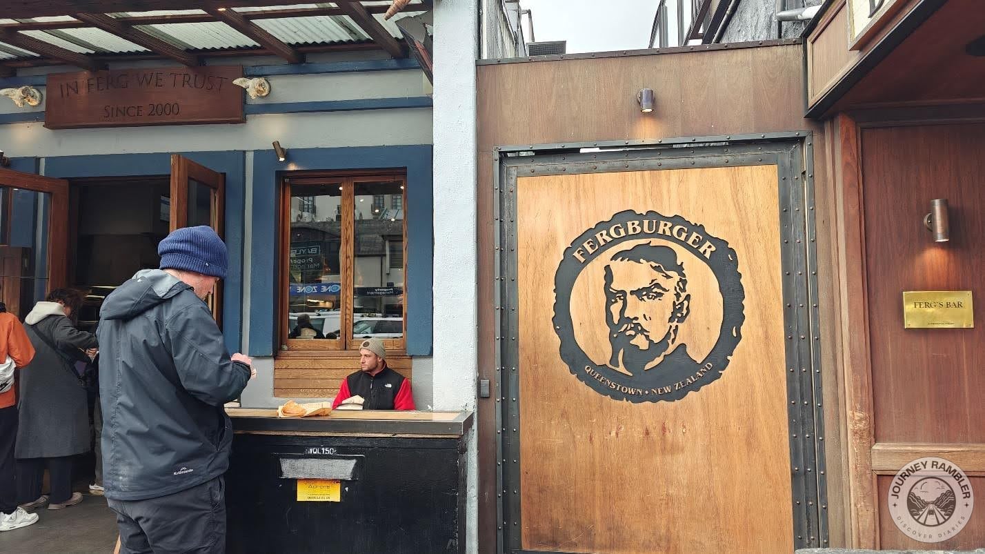 the famous Fergburger in Queenstown