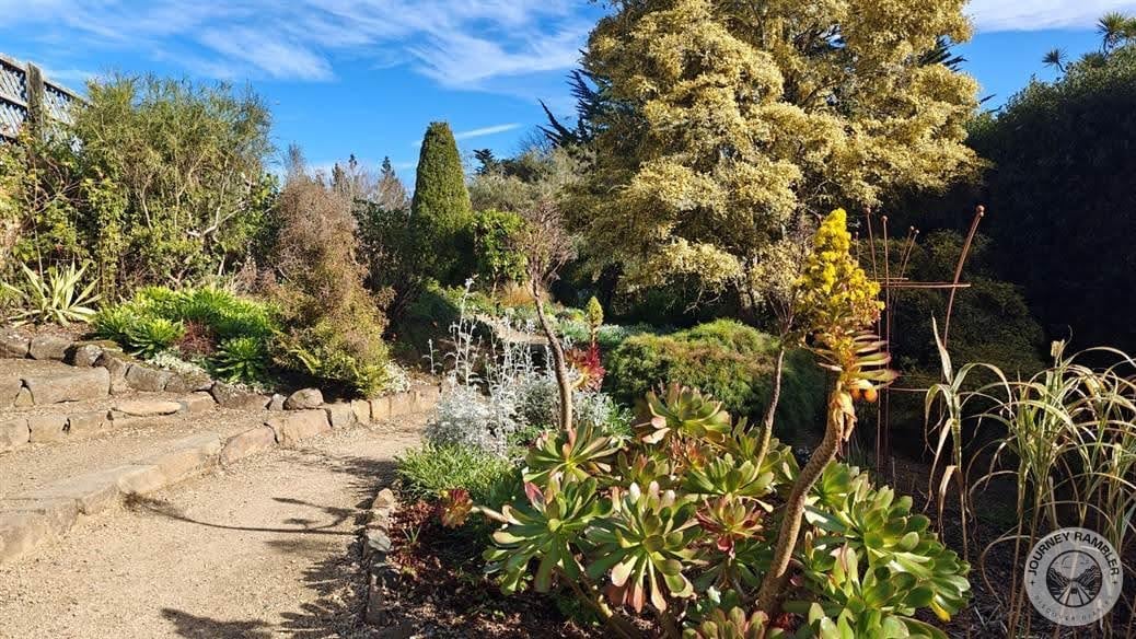 the garden between the South Seas Garden and the greenhouse
