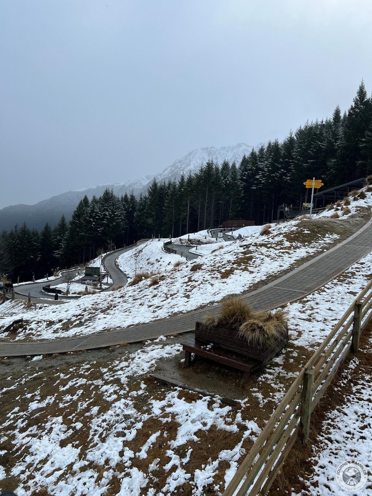 there was also a road leading up the mountainside