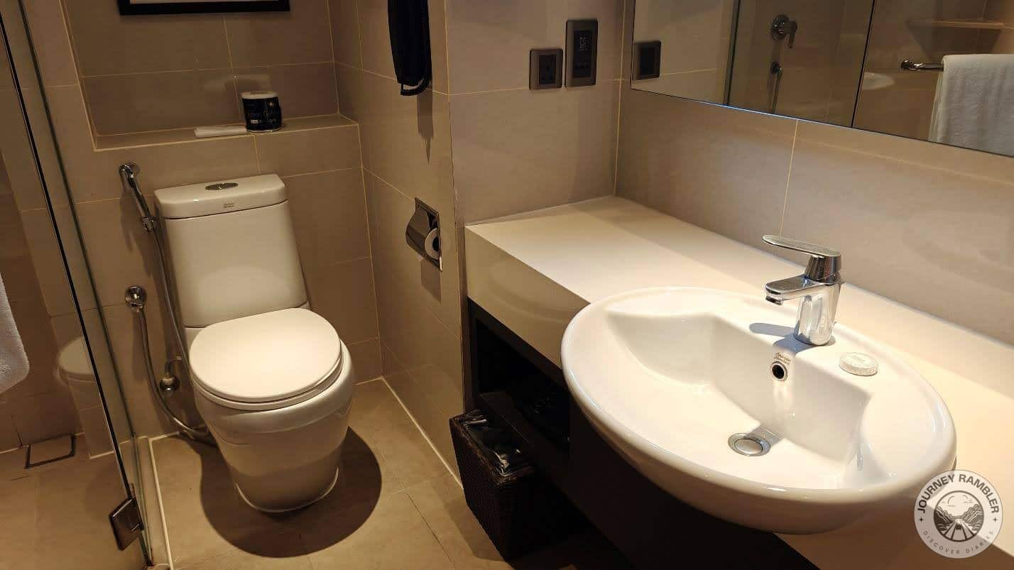 toilet area was a little cramped