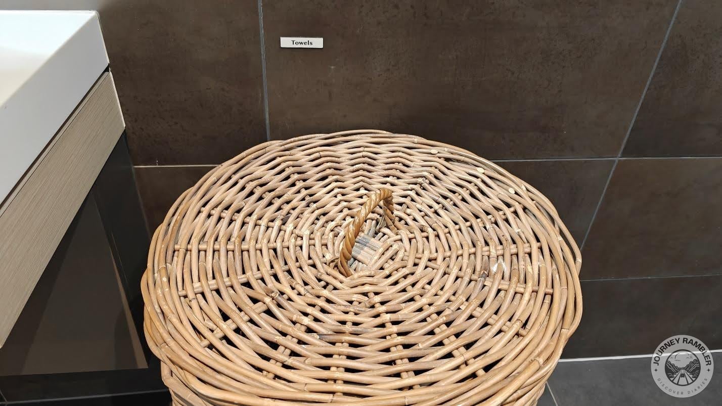 towels inside a basket