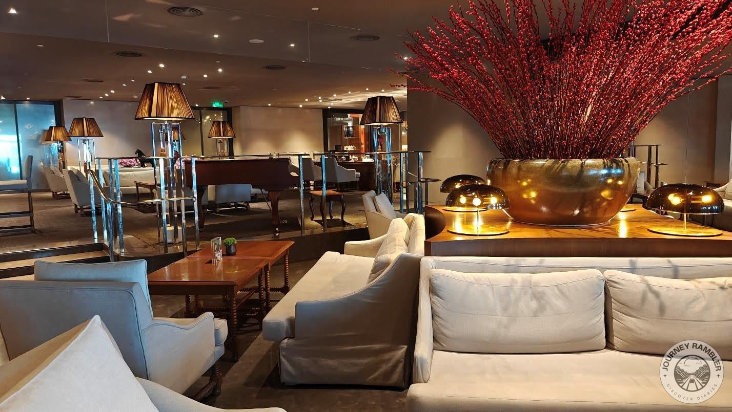 various seating areas scattered around the reception