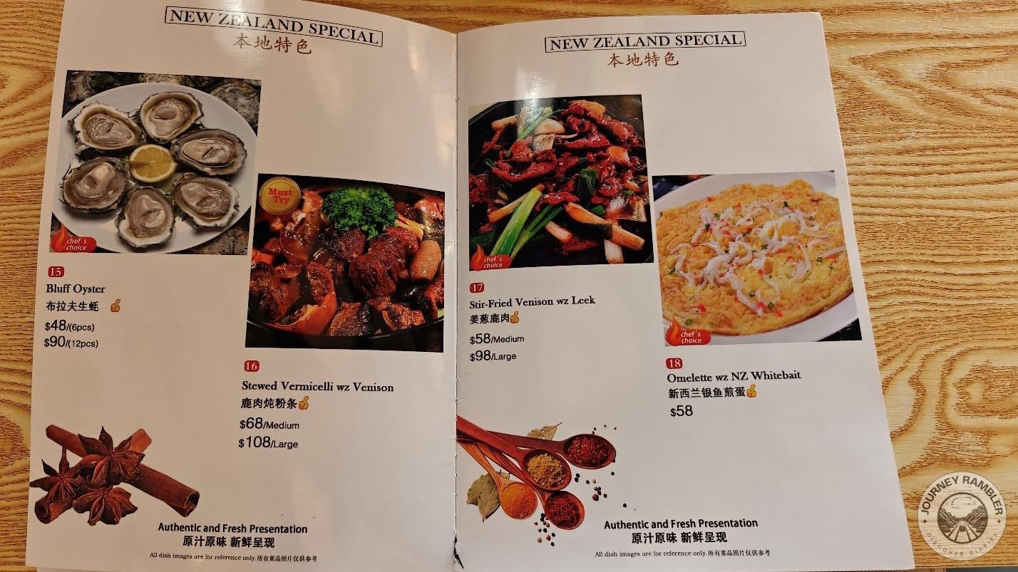 venison, oyster and the omelette with the NZ whitebait