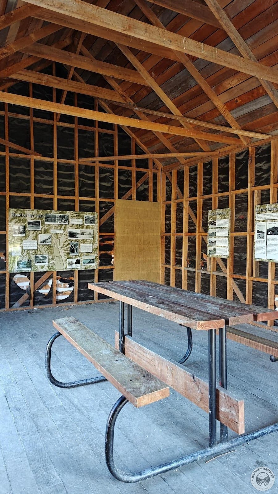 view of the inside of the shed from the entrance facing Islay Street