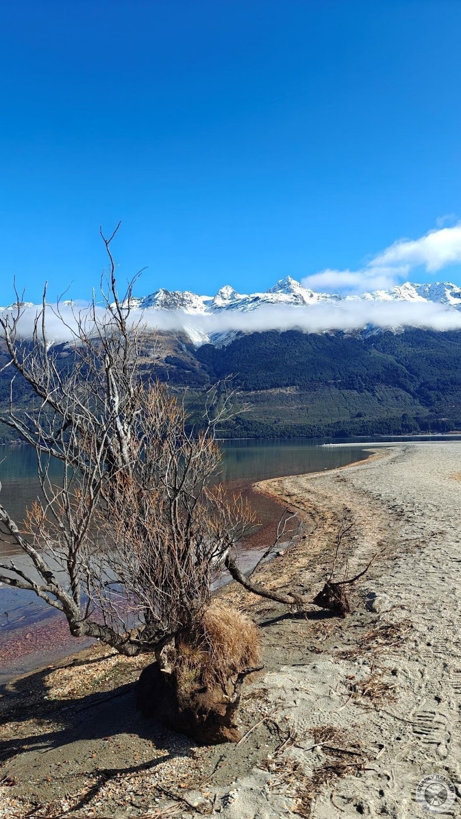 view of the northern end of the lake where the Dart River flows into