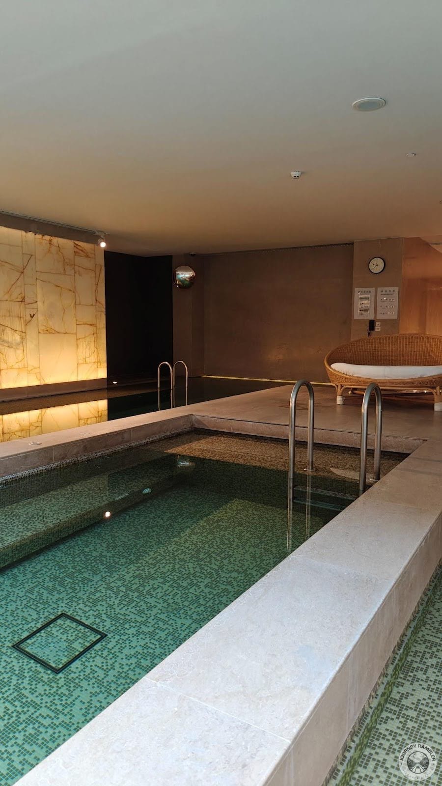 walkways between the pools