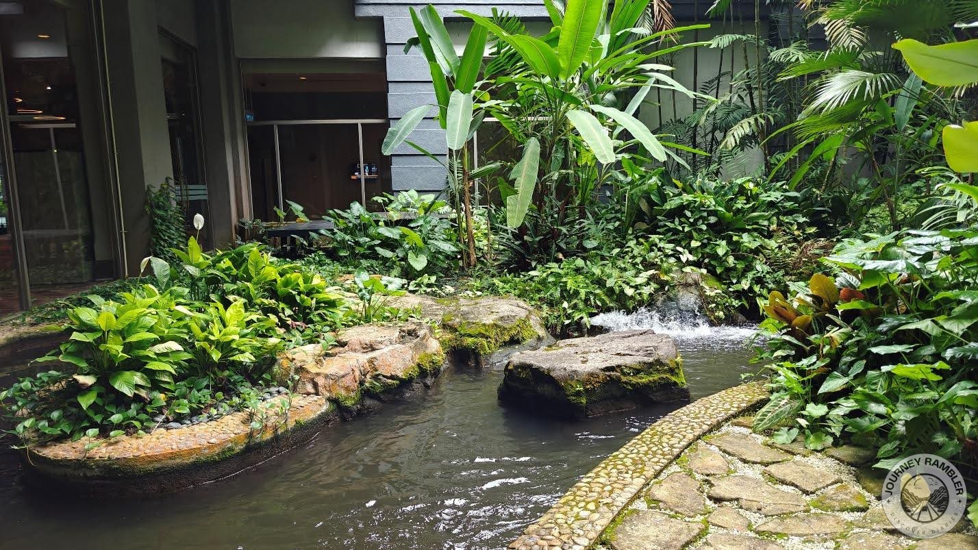 water feature in the hotel garden was lovely