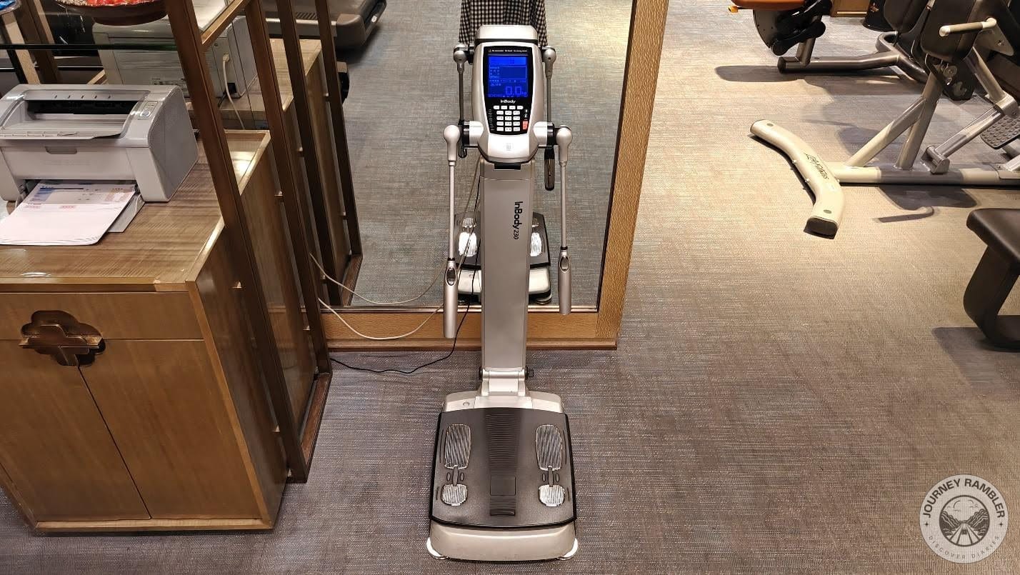 weighing machine at the front