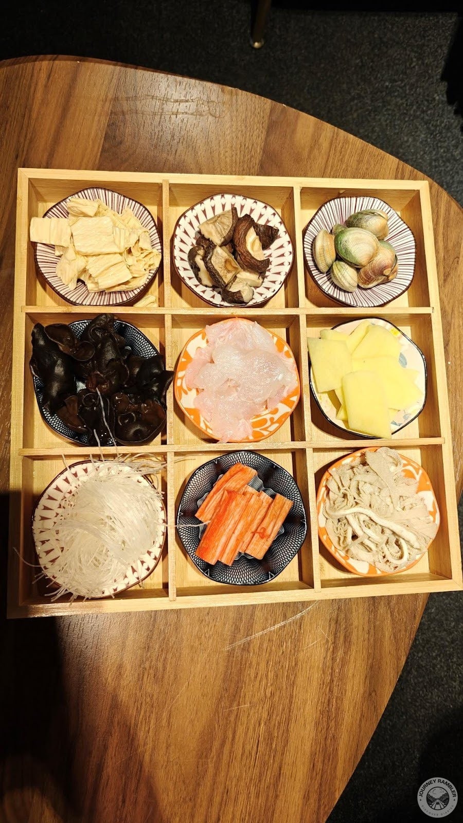 wooden container of different kinds of items