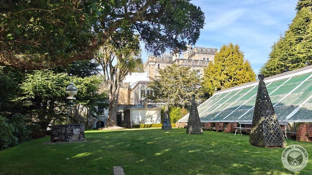 you can actually see the left side (if you're facing it) of Larnach Castle from here