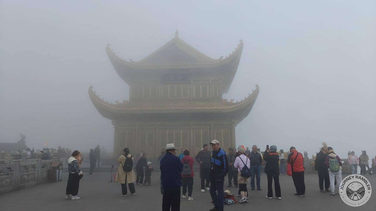Golden Hall with fog