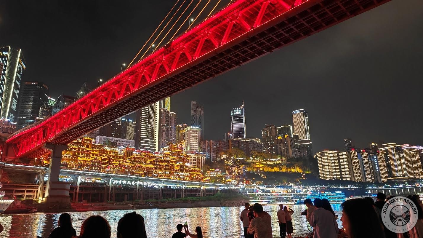 Hongyadong was visible from the opposite bank