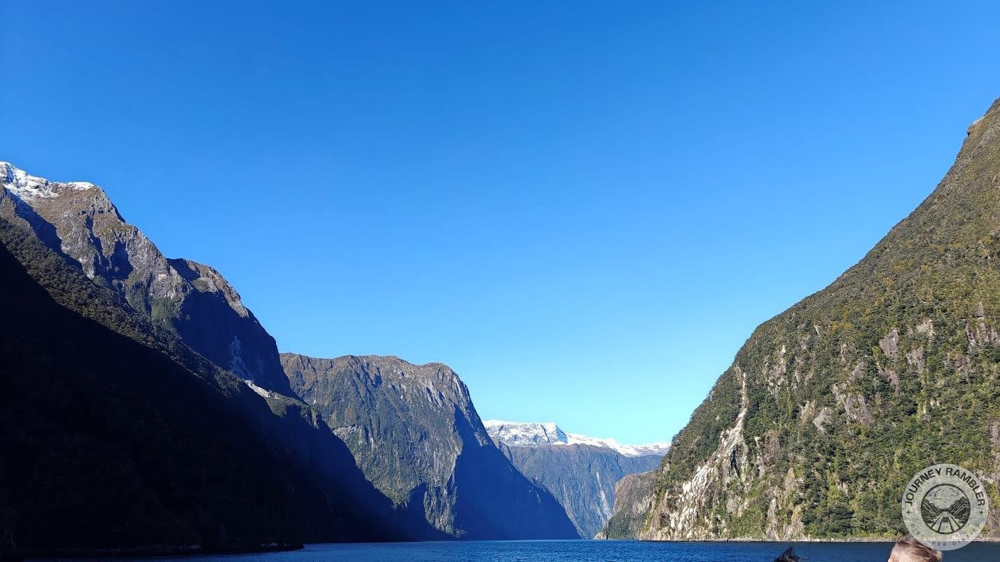 Some of the mountains had cliffs that fell straight into the lake