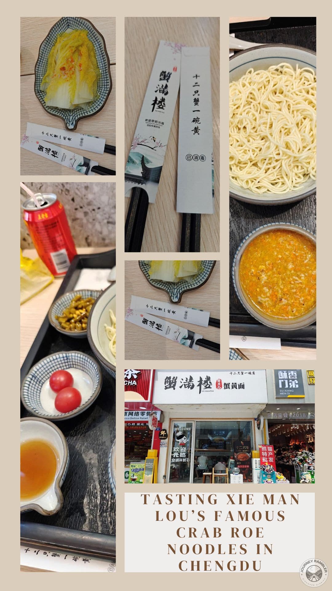 Tasting Xie Man Lou’s Famous Crab Roe Noodles in Chengdu