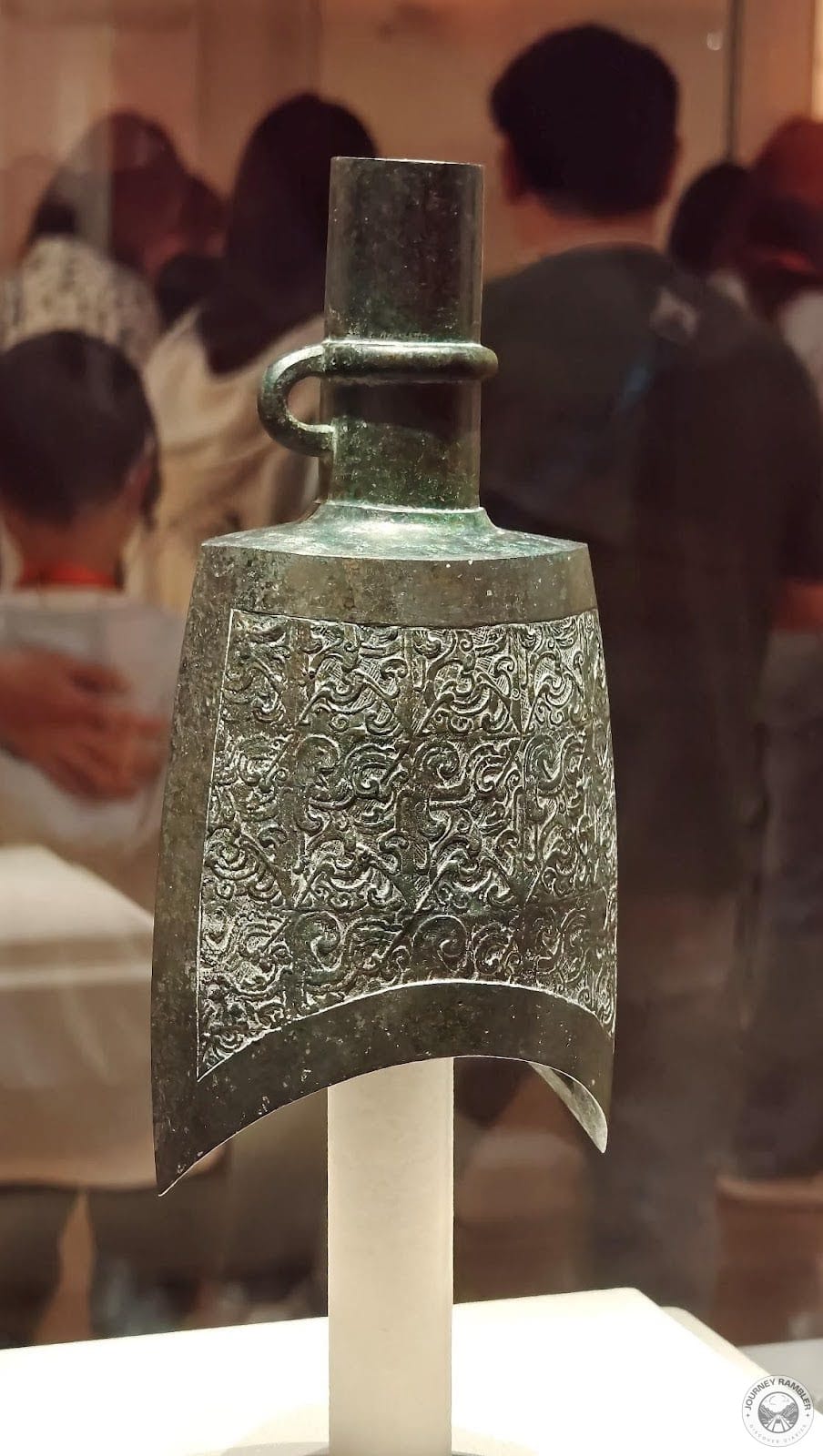 There were all sorts of bronze and stone artifacts on display