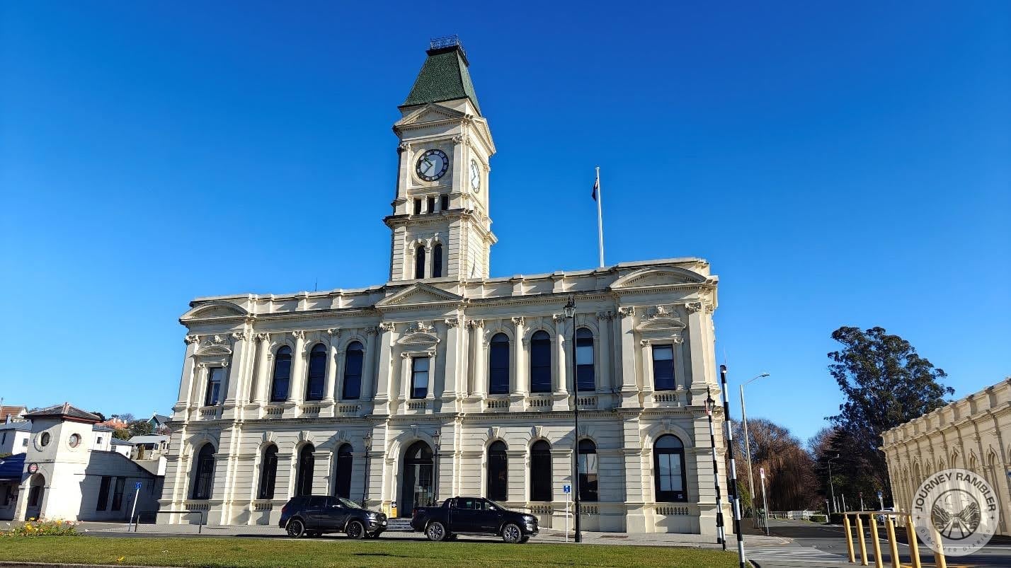 Waitaki District Council Building with its tall clock tower