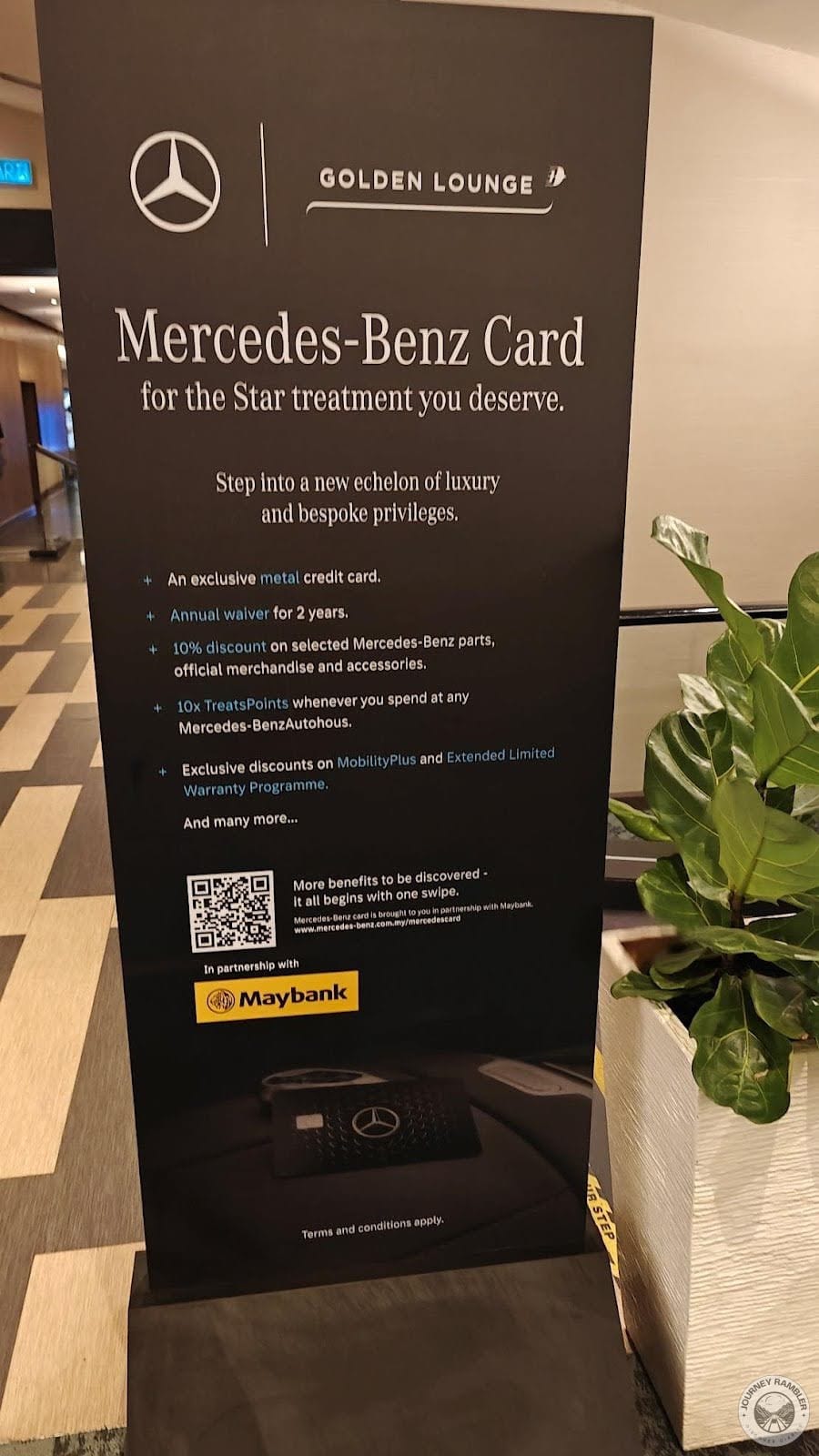 advertisement for Mercedes-Benz and their cards