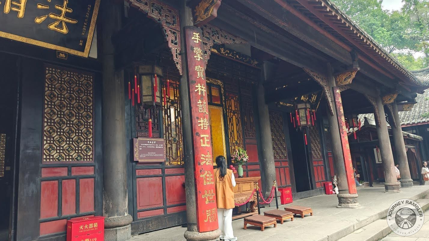 back of the Hall of the Three Sages which directly faces the Mahavira Hall