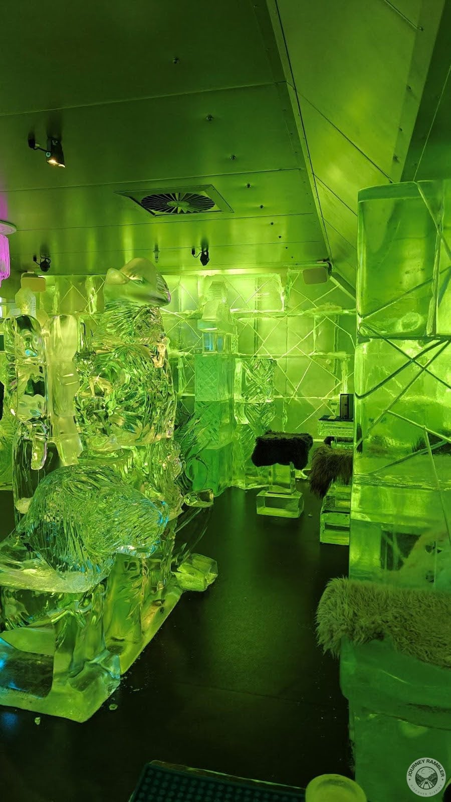 booths carved out of ice