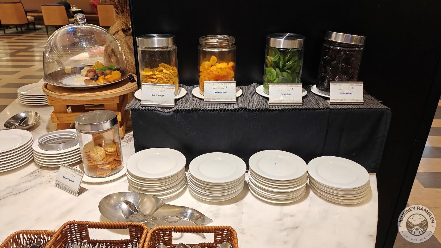 cheese platter along with cheese crackers